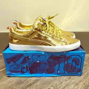 Puma Clyde Metallic Gold